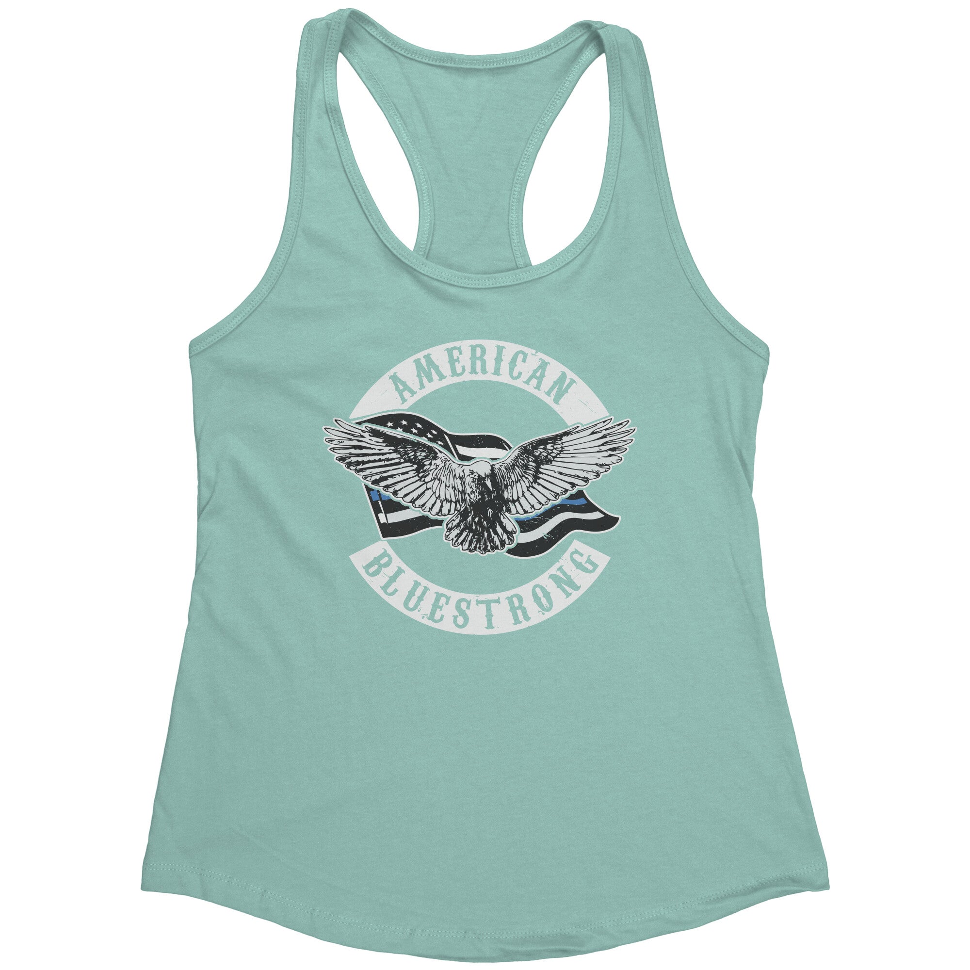 American Blue Strong Eagle Racerback - Mint / XS