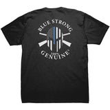 Blue Strong logo in front and Blue Strong  Design on back