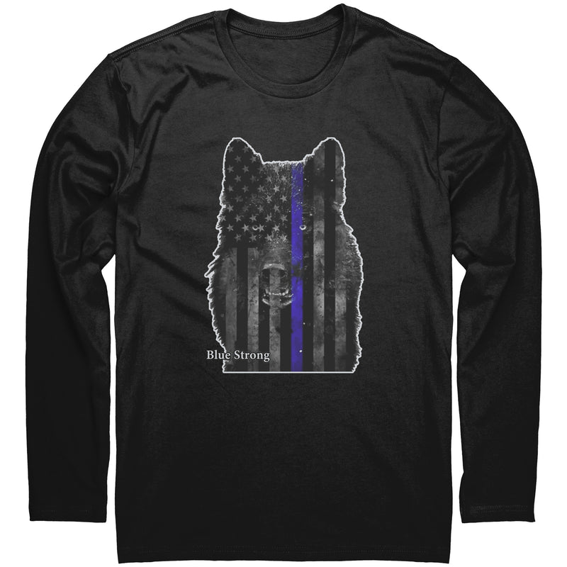 Blue Strong Sheep Dog- Next Level Women's L/S Shirt