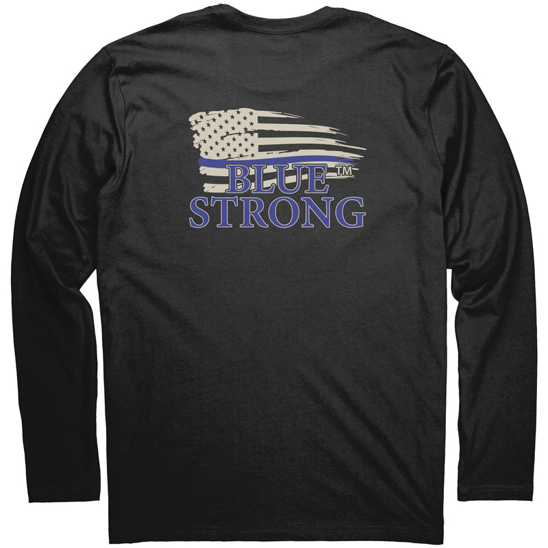 The Original vintage Blue Strong Next Level L/S shirt
