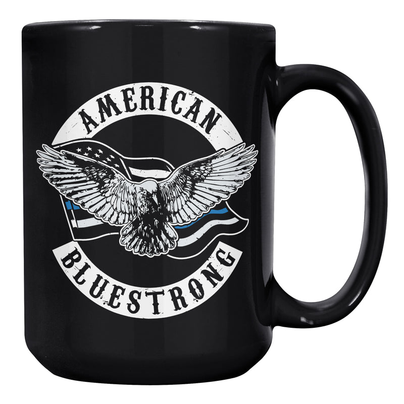 AMERICAN BLUE STRONG 15 oz BLACK MUG