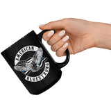 AMERICAN BLUE STRONG 15 oz BLACK MUG
