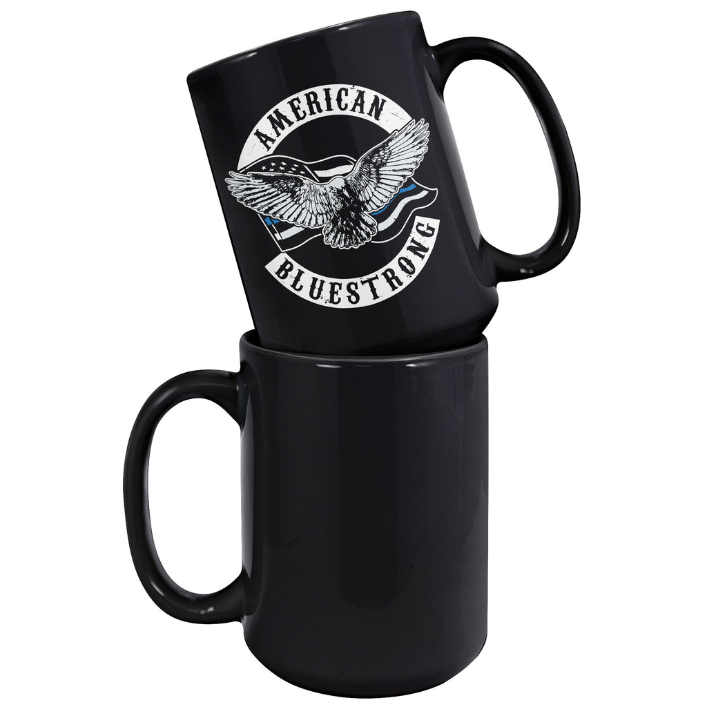 AMERICAN BLUE STRONG 15 oz BLACK MUG