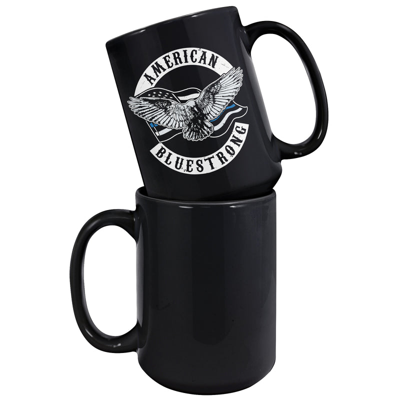 AMERICAN BLUE STRONG 15 oz BLACK MUG