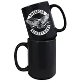 AMERICAN BLUE STRONG 15 oz BLACK MUG