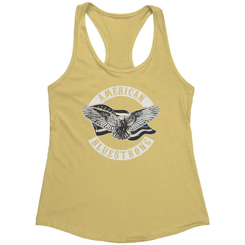 AMERICAN BLUE STRONG WOMENS RACERBACK TANK- NEW PRODUCT