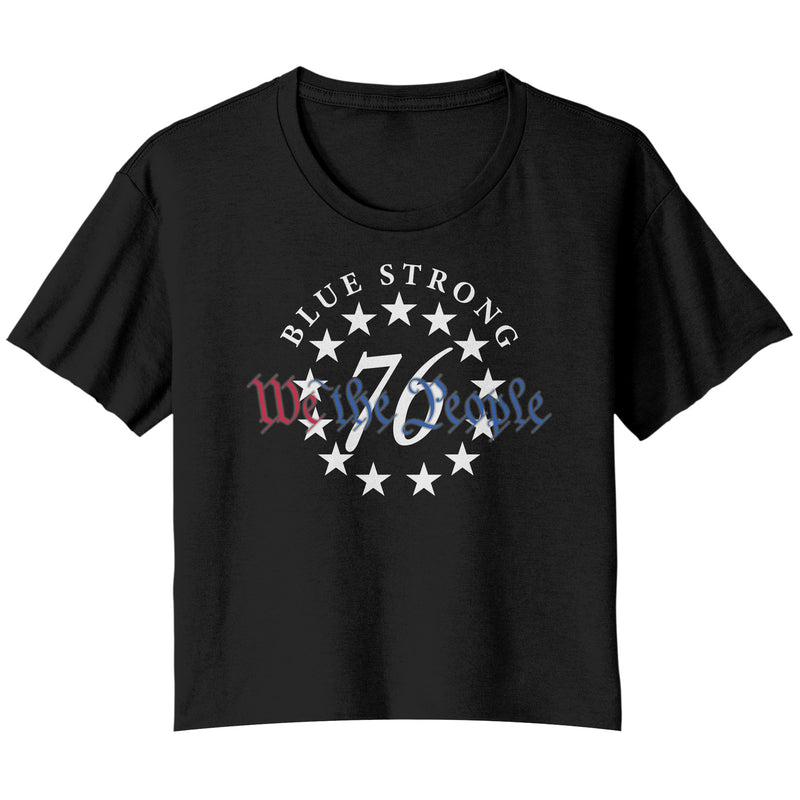Blue Strong "We The People" Bella Flowy Crop Top- Very comfortable